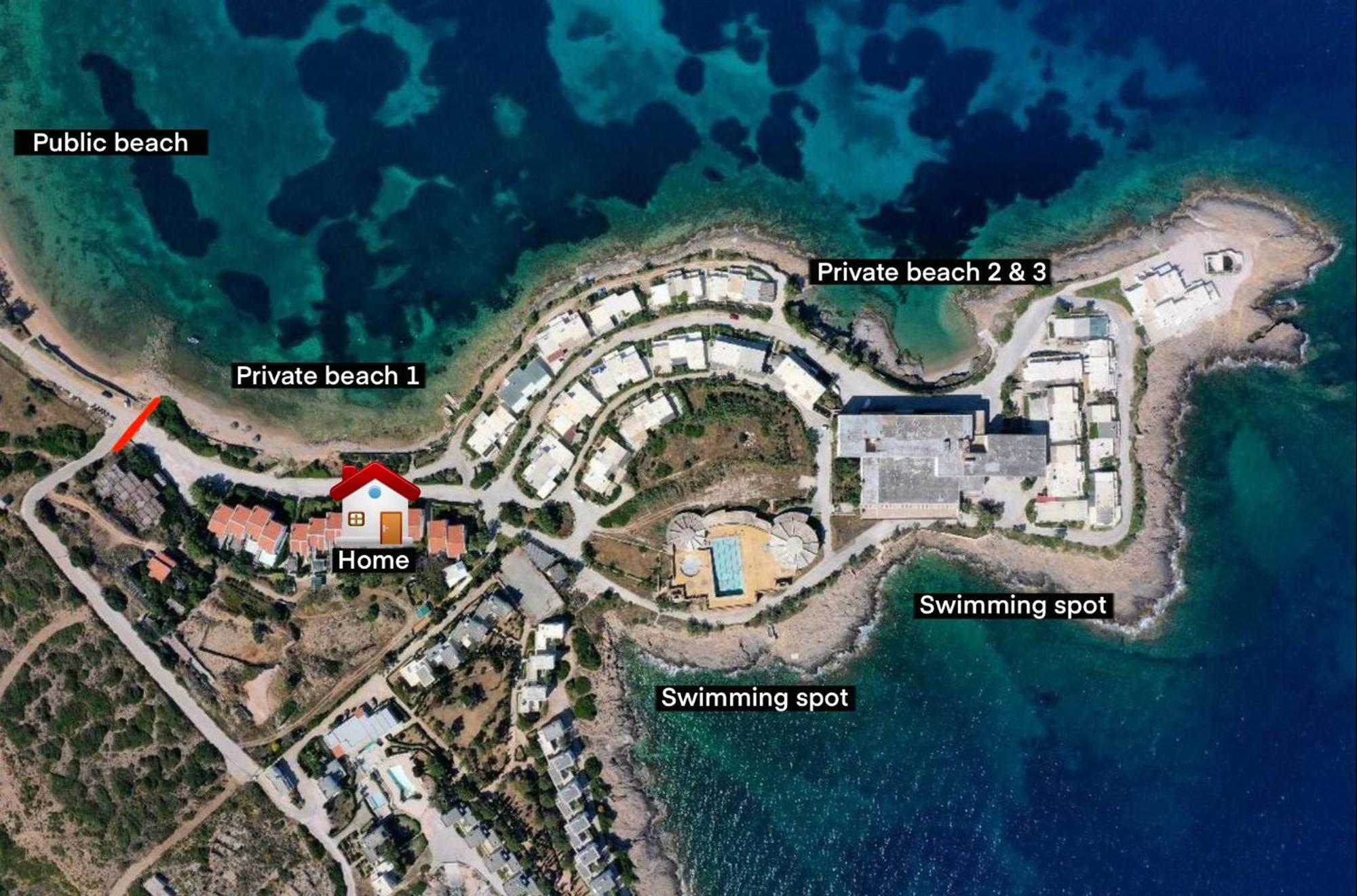 Sounio - Waterfront Luxury Spa Villa Pounta Zeza 170 Sqm On Private Beach Kap Kap Sounion Exterior foto